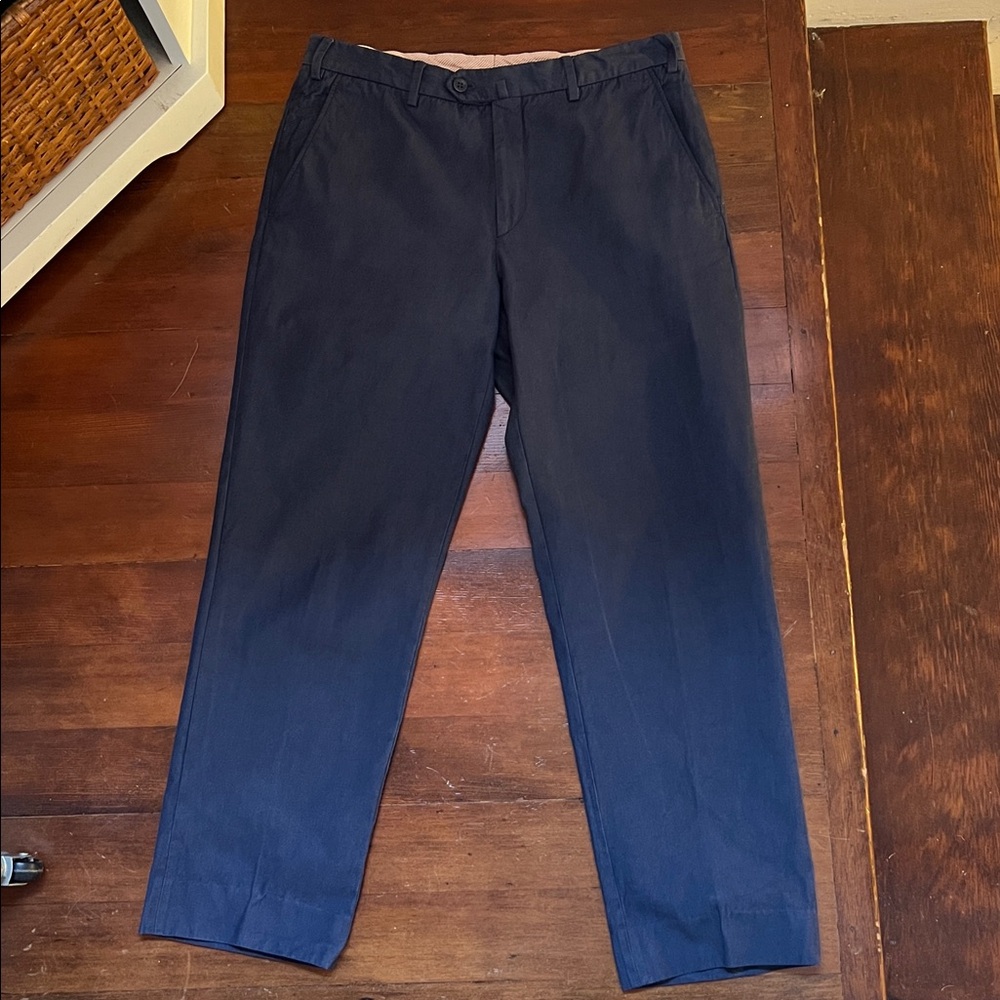 Loro Piana Navy Blue 100% Cotton Pants US Size 32 Italian 48 Made in Italy